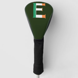 Funda Para Palo De Golf E Monograma sobrepuesto en el documento de bandera