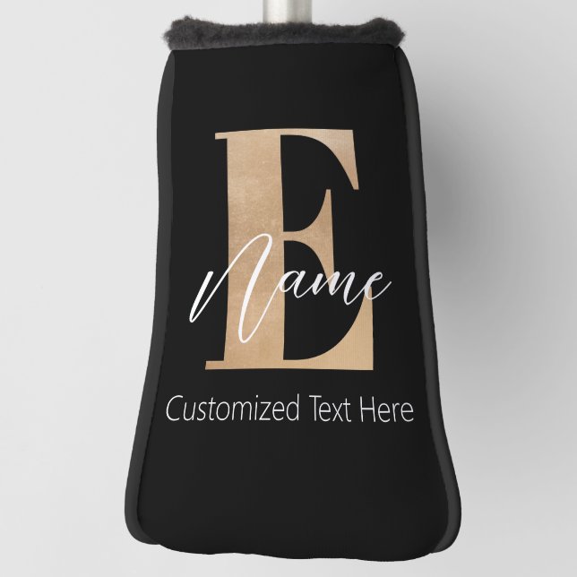 Funda Para Palo De Golf E & Nombre inicial monogramado moderno personaliza (Girar 90)
