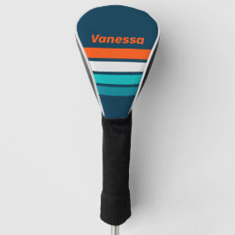 Funda Para Palo De Golf Eco de Bluebottle a través de rayas con nombre