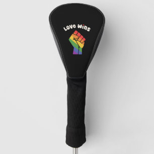 Funda Para Palo De Golf El amor LGBT gana el diseño del puño de orgullo po