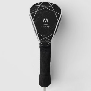 Funda Para Palo De Golf El aspecto moderno del mármol negro Líneas geomé