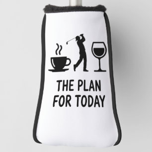 Funda Para Palo De Golf El avión para hoy divertido golf vino café golfist