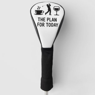 Funda Para Palo De Golf El Avión Para Hoy Divertido Golf Vino Café Golfist