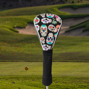 Funda Para Palo De Golf El azúcar del Boho se desmorona en negro