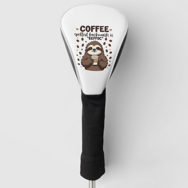Funda Para Palo De Golf El café espelado hacia atrás es eeffoC Caffeine Sl (Anverso)