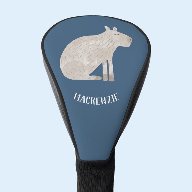 Funda Para Palo De Golf El capibara personalizado (Cute Capybara personalized custom name golf head cover)
