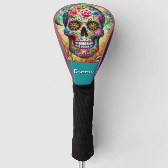 Funda Para Palo De Golf El Día de la Calavera del Azúcar Personalizado de  (Anverso)