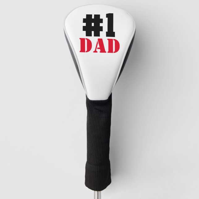 Funda Para Palo De Golf El Día del Padre número 1 papá (Anverso)