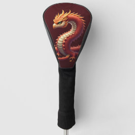 Funda Para Palo De Golf El dragón serpiente dorado.