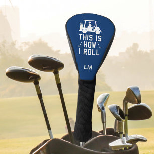 Funda Para Palo De Golf El golf divertido es como hago el Blue Monogramed