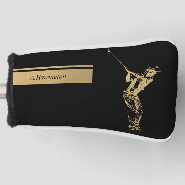 Funda Para Palo De Golf El golfista dorado (Anverso)
