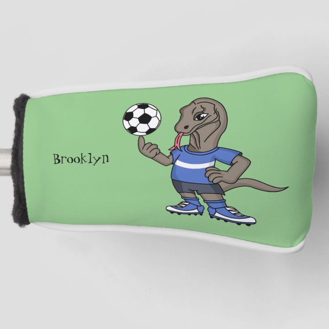 Funda Para Palo De Golf El gracioso personalizado de fútbol del dragón Kom (Anverso)