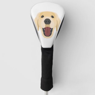 Funda Para Palo De Golf El ilustracion persigue la cara Retriver de oro