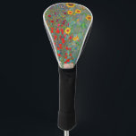Funda Para Palo De Golf El jardín de la granja Gustav Klimt con girasoles<br><div class="desc">Jardín de granja de Gustav Klimt con cubierta de cabeza de golf de girasoles.</div>