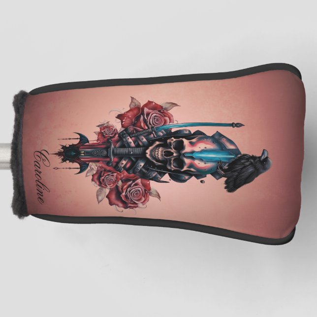 Funda Para Palo De Golf El mundo oscuro y misterioso del cráneo gótico (Anverso)