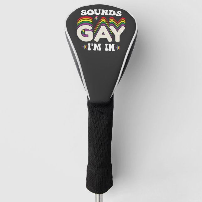 Funda Para Palo De Golf El Orgullo LGBT Groovy me suena gay (Anverso)
