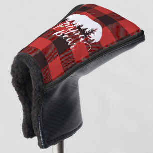 Funda Para Palo De Golf El papá ruso tiene un morrón rojo y negro puesto