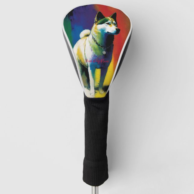 Funda Para Palo De Golf El perro Akita - Composición 009 (Anverso)
