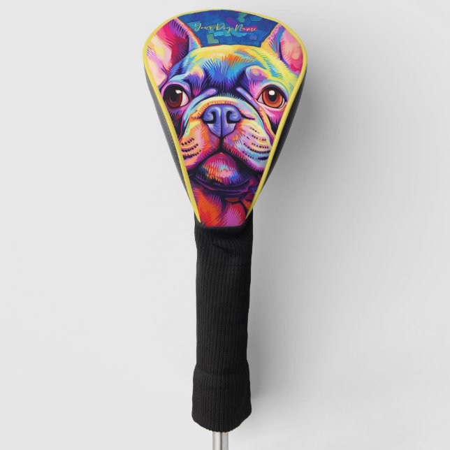 Funda Para Palo De Golf El perro Bulldog francés 004 - Zetton Ziana (Anverso)