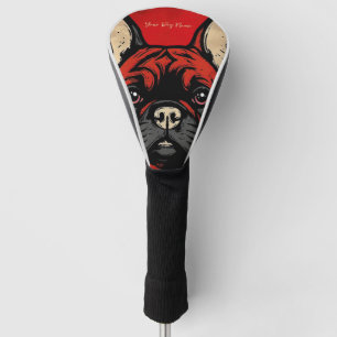 Funda Para Palo De Golf El perro Bulldog francés, rojo y negro 2001 - Ulis