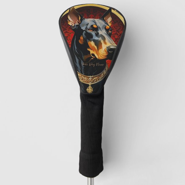 Funda Para Palo De Golf El perro doberman 001 - Natalia Mucha (Anverso)
