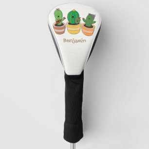 Funda Para Palo De Golf El trío de cactus lindo canto ilustracion personal