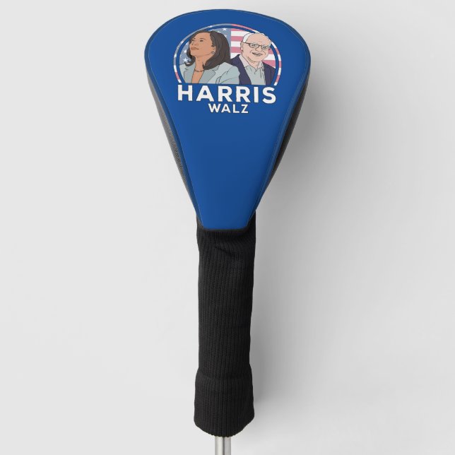 Funda Para Palo De Golf Elección de Harris Walz (Anverso)
