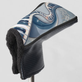 Funda Para Palo De Golf Elegance in piano keys and blossoms. 