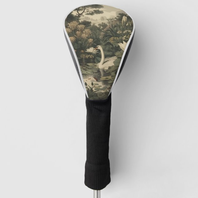 Funda Para Palo De Golf Elegancia botánica - Cisne en el bosque (Anverso)