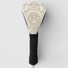 Funda Para Palo De Golf Elegancia de Marfil Barroco Damasco Clásico Antigu