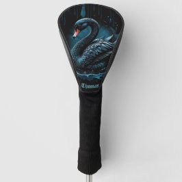 Funda Para Palo De Golf Elegancia en movimiento, el cisne negro,