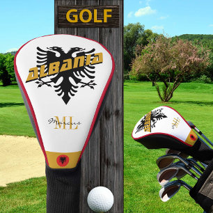 Funda Para Palo De Golf Elegante Albania Patriótico Golf y Bandera Albanes