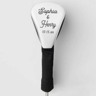Funda Para Palo De Golf Elegante Boda de escritura de tipografía moderna