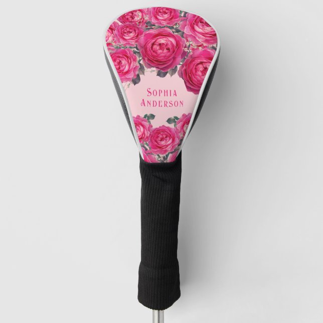 Funda Para Palo De Golf Elegante Bouquet de Rosas personalizado (Anverso)