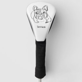 Funda Para Palo De Golf Elegante Bulldog Minimalista