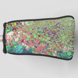 Funda Para Palo De Golf Elegante Coral y Chartreuse Limelight Hydrangea