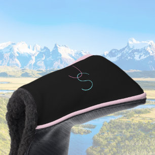 Funda Para Palo De Golf Elegante Editable Cualquier Dos Iniciales De Estil