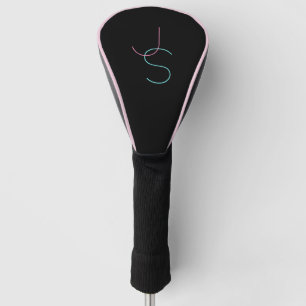 Funda Para Palo De Golf Elegante Editable Cualquier Dos Iniciales De Estil
