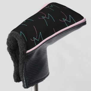 Funda Para Palo De Golf Elegante Editable Cualquiera De Las Dos Iniciales 