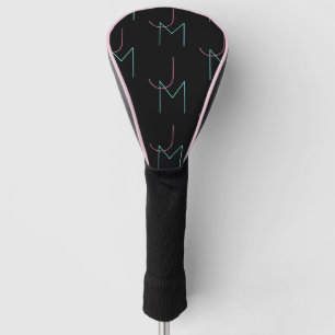 Funda Para Palo De Golf Elegante Editable Cualquiera De Las Dos Iniciales 