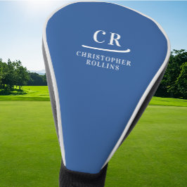 Funda Para Palo De Golf Elegante Monograma Moderno Iniciales Nombre Person