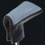 Funda Para Palo De Golf Elegante Monograma moderno Minimalista azul turbio<br><div class="desc">Presentamos nuestra Dusty Blue Minimalista Monogram Elegant Collection: Eleva tu estilo con sofisticación y encanto intemporal. Nuestra colección presenta diseños minimalistas en un suave y polvoriento matiz azul, realzados con elegantes monogramas adaptados a su gusto personal. Desde la papelería refinada hasta los accesorios versátiles, cada pieza de nuestra colección está...</div>