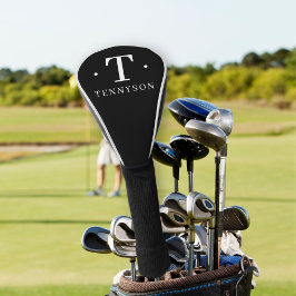 Funda Para Palo De Golf Elegante Monograma Nombre inicial Personalizado Ne
