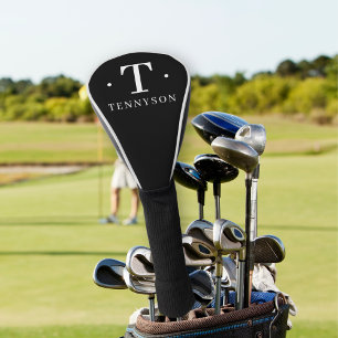 Funda Para Palo De Golf Elegante Monograma Nombre inicial Personalizado Ne