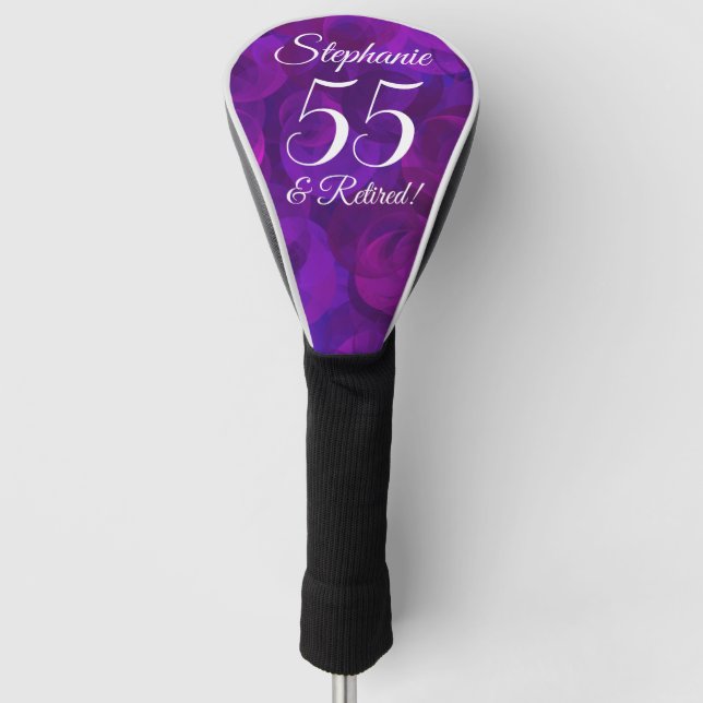 Funda Para Palo De Golf Elegante morado 55 y retirado (Anverso)