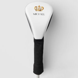 Funda Para Palo De Golf Elegante nombre de la Corona de Oro Real