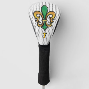 Funda Para Palo De Golf Elegante Personalizado Fleur De Lis Golf Design