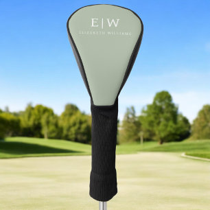 Funda Para Palo De Golf Elegante Profesional Simple Monograma Minimalista