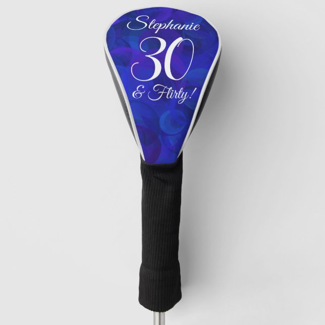 Funda Para Palo De Golf Elegante Royal Blue 30 y Fiesta de Cumpleaños (Anverso)
