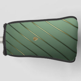 Funda Para Palo De Golf Elegante Sage Green & Gold Putter
